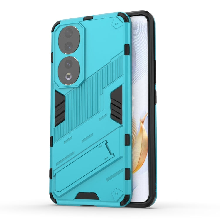 For Honor 90 Punk Armor PC + TPU Phone Case with Holder(Blue) - Honor Cases by buy2fix | Online Shopping UK | buy2fix