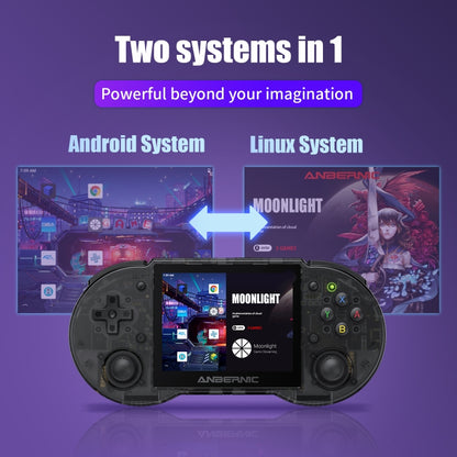 ANBERNIC RG353P Handheld Game Console 3.5 inch Screen Android Linux System 16G+128G(Black) - Pocket Console by ANBERNIC | Online Shopping UK | buy2fix