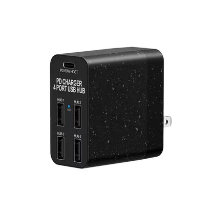 X83 65W Output USB-C / Type-C + 4 Ports USB HUB PD Charger, US Plug - USB Charger by buy2fix | Online Shopping UK | buy2fix