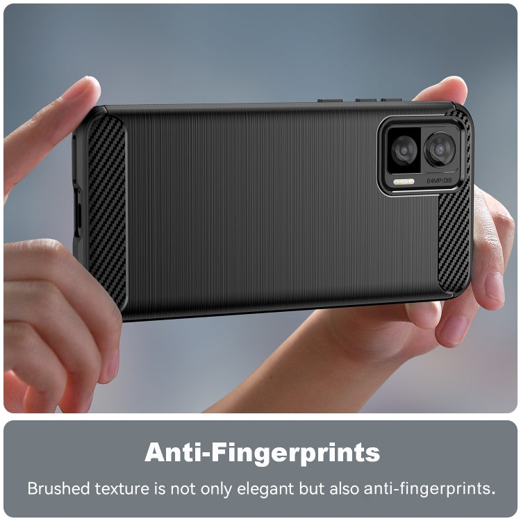 For Motorola Edge 30 Neo Brushed Texture Carbon Fiber TPU Phone Case(Black) - Motorola Cases by buy2fix | Online Shopping UK | buy2fix