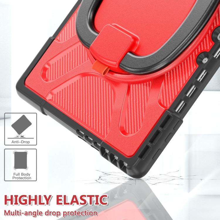 For MicroSoft Surface Pro 9 Handle Rotatable Kickstand Shockproof Tablet Case(Red) - Others by buy2fix | Online Shopping UK | buy2fix