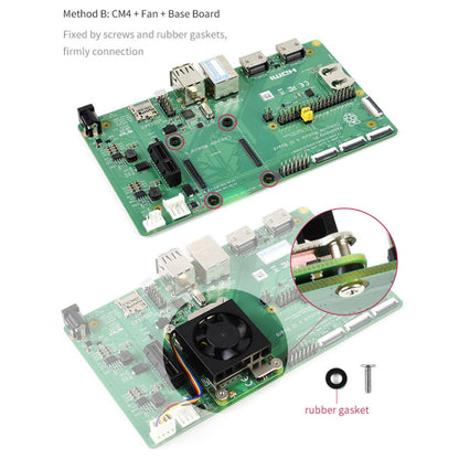 Waveshare Dedicated 3007 Cooling Fan for Raspberry Pi Compute Module 4 CM4, Power Supply:12V - Other Accessories by WAVESHARE | Online Shopping UK | buy2fix