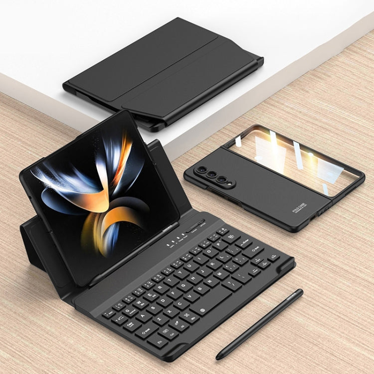 For Samsung Galaxy Z Fold3 5G GKK Magnetic Folding Bluetooth Keyboard Leather Case with Pen + Phone Case(Black) - Samsung Keyboard by GKK | Online Shopping UK | buy2fix