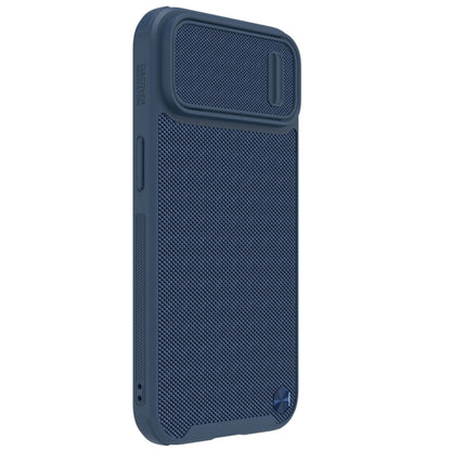 For iPhone 14 Plus NILLKIN Texture MagSafe Camshield PC + TPU Phone Case(Blue) - iPhone 14 Plus Cases by NILLKIN | Online Shopping UK | buy2fix