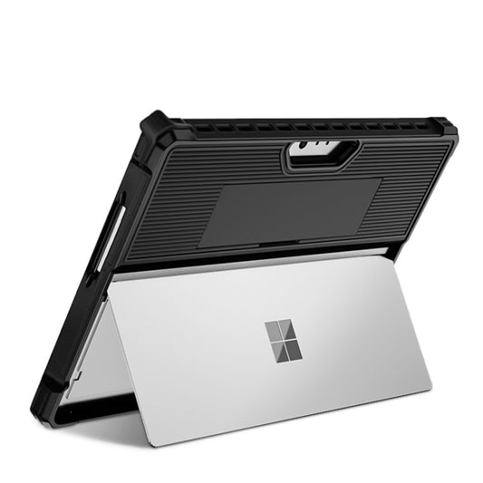 For Microsoft Surface Pro 8 Striped Hollow Tablet Case(Black) - Others by buy2fix | Online Shopping UK | buy2fix