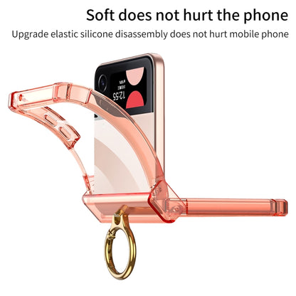For Samsung Galaxy Z Flip4 GKK MagSafe Airbag Hinge Shockproof Phone Case with Ring Holder(Transparent) - Galaxy Z Flip4 5G Cases by GKK | Online Shopping UK | buy2fix