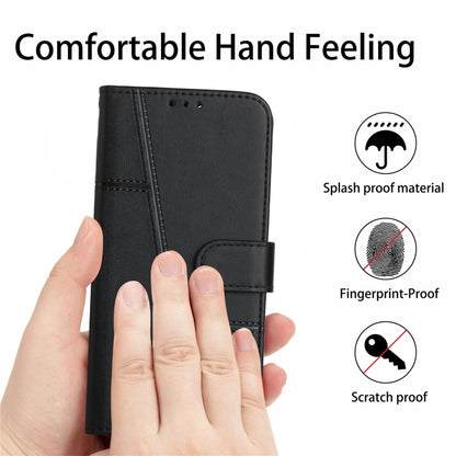 For Xiaomi 13 Pro Stitching Calf Texture Buckle Leather Phone Case(Black) - 13 Pro Cases by buy2fix | Online Shopping UK | buy2fix