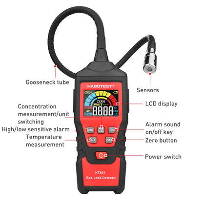 HABOTESA HT601B Combustible Gas Detector Thousand Battery Model with Numerical Display - Consumer Electronics by buy2fix | Online Shopping UK | buy2fix