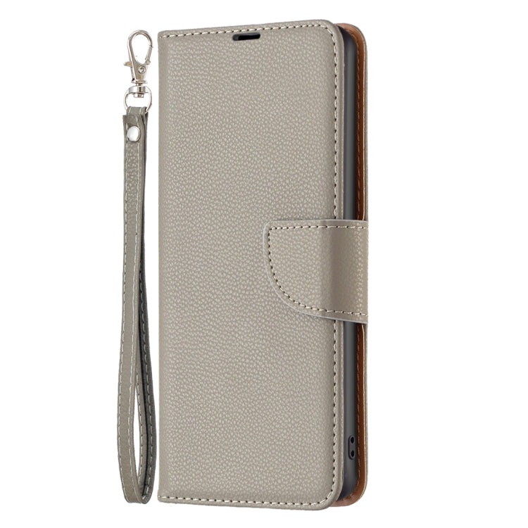 For Xiaomi Redmi 12C Litchi Texture Pure Color Leather Phone Case(Grey) - Xiaomi Cases by buy2fix | Online Shopping UK | buy2fix