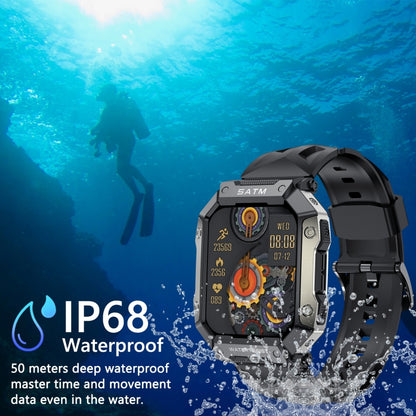 PG333 1.91 inch Waterproof Smart Sports Watch Support Heart Rate Monitoring / Blood Pressure Monitoring(Yellow) - Smart Wear by buy2fix | Online Shopping UK | buy2fix