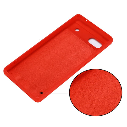 For Google Pixel 7a Pure Color Liquid Silicone Shockproof Phone Case(Red) - Google Cases by buy2fix | Online Shopping UK | buy2fix