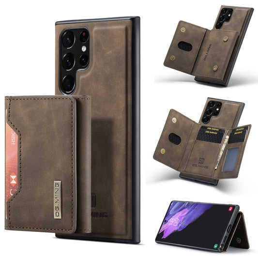 For Samsung Galaxy S23 Ultra 5G DG.MING M2 Series 3-Fold Multi Card Bag + Phone Case(Coffee) - Galaxy S23 Ultra 5G Cases by DG.MING | Online Shopping UK | buy2fix