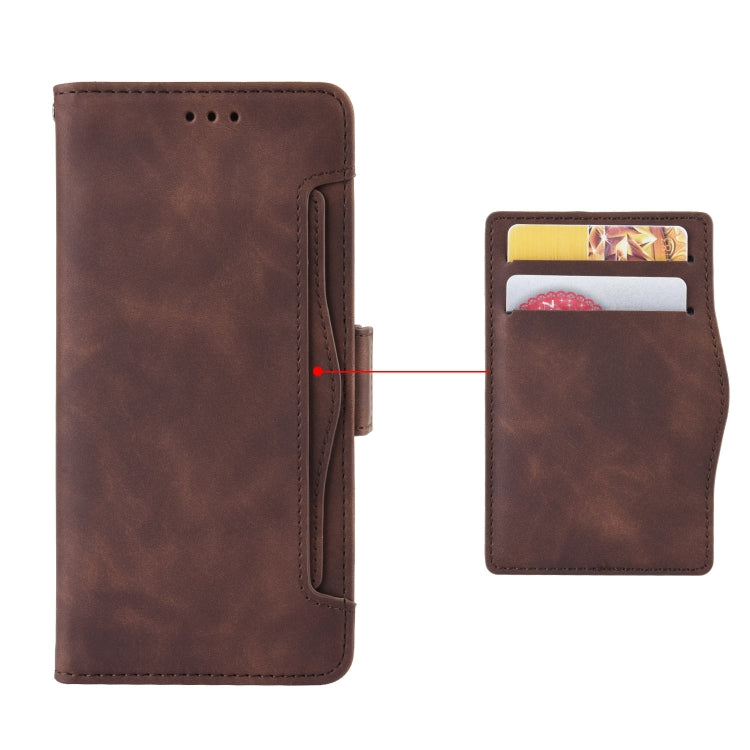 For TCL 405 / 406 T506D Skin Feel Calf Texture Card Slots Leather Phone Case(Brown) - More Brand by buy2fix | Online Shopping UK | buy2fix