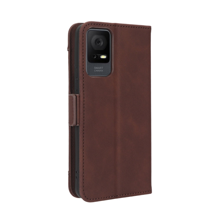 For TCL 405 / 406 T506D Skin Feel Calf Texture Card Slots Leather Phone Case(Brown) - More Brand by buy2fix | Online Shopping UK | buy2fix