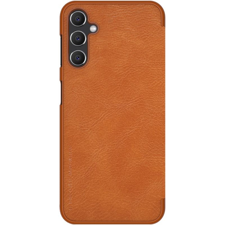 For Samsung Galaxy A14 5G NILLKIN QIN Series Crazy Horse Texture Leather Case(Brown) - Galaxy Phone Cases by NILLKIN | Online Shopping UK | buy2fix