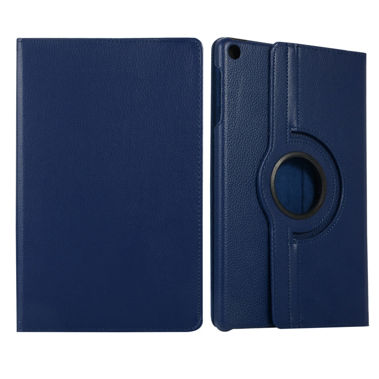 For Huawei Matepad SE 10.4 360 Degree Rotation Litchi Texture Tablet Leather Case(Dark Blue) - Huawei Cases by buy2fix | Online Shopping UK | buy2fix