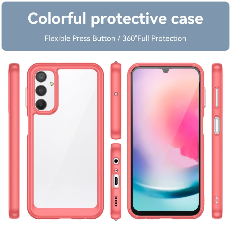 For Samsung Galaxy A24 4G Colorful Series Acrylic + TPU Phone Case(Red) - Galaxy Phone Cases by buy2fix | Online Shopping UK | buy2fix