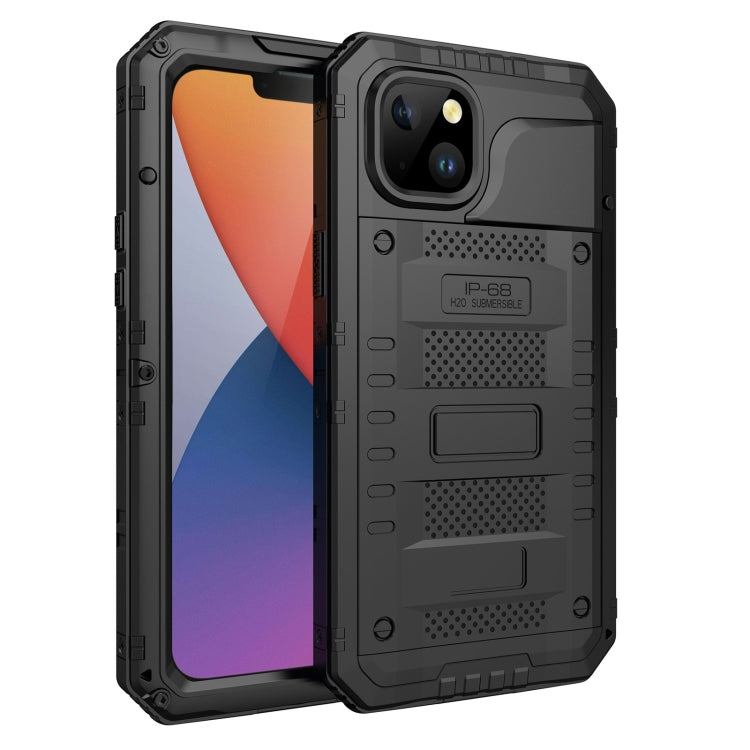 For iPhone 14 Plus RedPepper Wolf 360 Full Body Rugged Life Waterproof Phone Case(Black) - iPhone 14 Plus Cases by RedPepper | Online Shopping UK | buy2fix