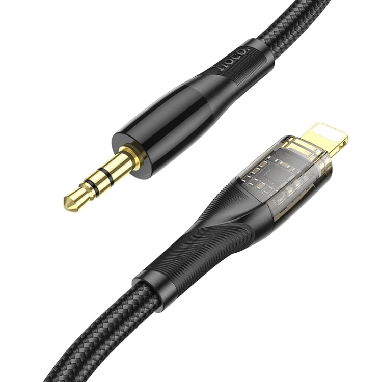 hoco UPA25 Transparent Exploration Version 8 Pin Digital Audio Conversion Cable, Length: 1m(Black) - Video & Audio Cable by hoco | Online Shopping UK | buy2fix