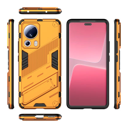 For Xiaomi 13 Lite Punk Armor 2 in 1 PC + TPU Shockproof Phone Case with Holder(Orange) - 13 Lite Cases by buy2fix | Online Shopping UK | buy2fix