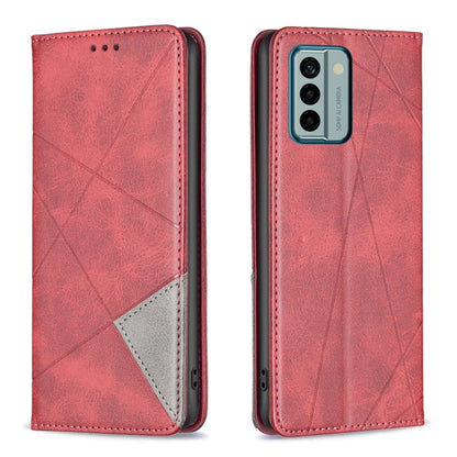For Nokia G22 Prismatic Invisible Magnetic Leather Phone Case(Red) - Nokia Cases by buy2fix | Online Shopping UK | buy2fix