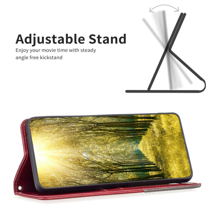 For Samsung Galaxy A24 4G Prismatic Invisible Magnetic Leather Phone Case(Red) - Galaxy Phone Cases by buy2fix | Online Shopping UK | buy2fix