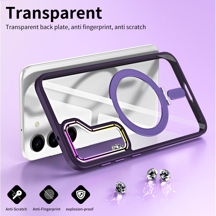 For Samsung Galaxy S23+ 5G MagSafe Magnetic Invisible Holder Phone Case(Transparent) - Galaxy S23+ 5G Cases by buy2fix | Online Shopping UK | buy2fix
