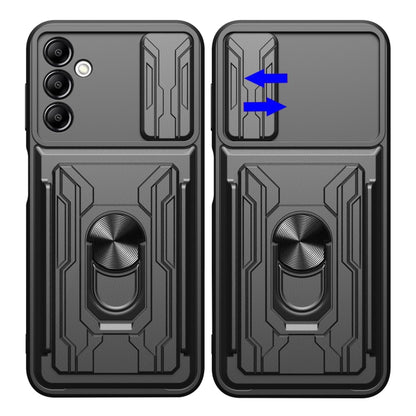 For Samsung Galaxy A14 5G / 4G Sliding Camshield TPU+PC Phone Case with Card Slot(Blue) - Galaxy Phone Cases by buy2fix | Online Shopping UK | buy2fix