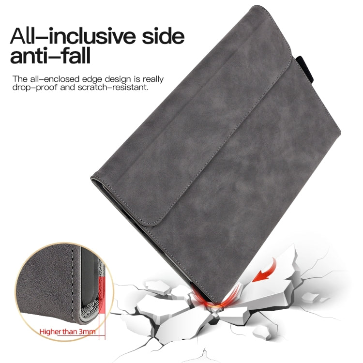 For Microsoft Surface Pro 8 Sheepskin All-Inclusive Shockproof Protective Case with Power Bag(Black) - Others by buy2fix | Online Shopping UK | buy2fix