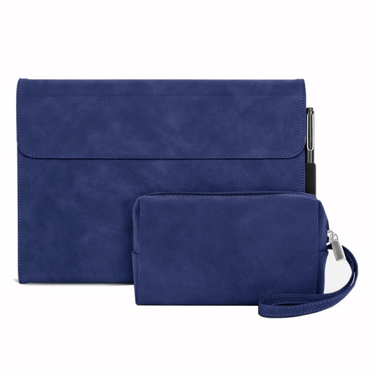 For Microsoft Surface Pro 7+ / 7 / 6 / 5 / 4 Sheepskin All-Inclusive Shockproof Protective Case with Power Bag(Blue) - Others by buy2fix | Online Shopping UK | buy2fix