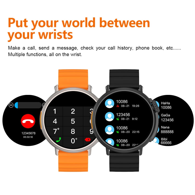 MT30 1.6 inch HD Screen TPU Strap Smart Watch Supports Voice Calls/Blood Oxygen Monitoring(Orange) - Smart Wear by buy2fix | Online Shopping UK | buy2fix