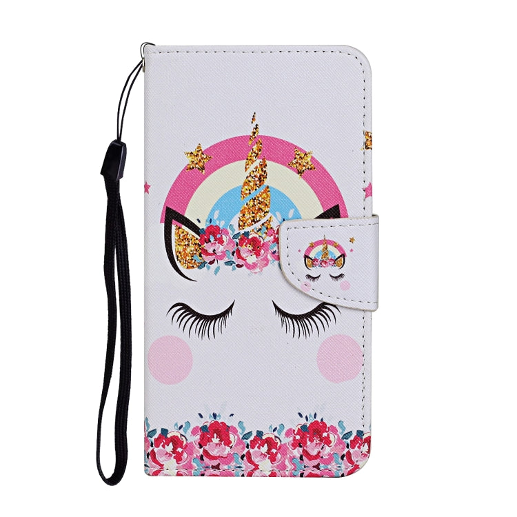 For Xiaomi Redmi Note 12 4G Global Colored Drawing Pattern Flip Leather Phone Case(Crown Unicorn) - Note 12 Cases by buy2fix | Online Shopping UK | buy2fix