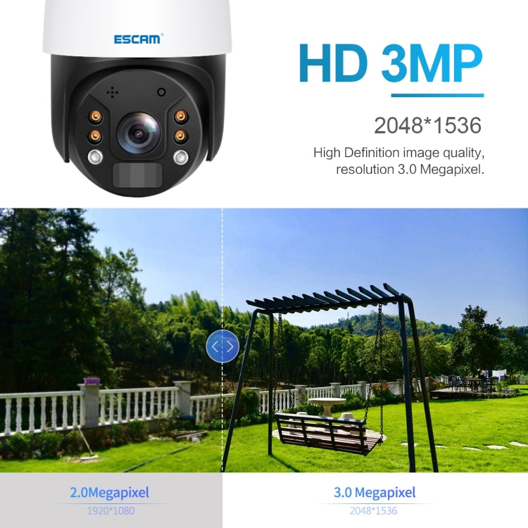 ESCAM QF724 3MP 24h Recording Cloud Storage PT 4G PIR Alarm IP Camera with Solar Panel, AU Signal Bands - Security by ESCAM | Online Shopping UK | buy2fix