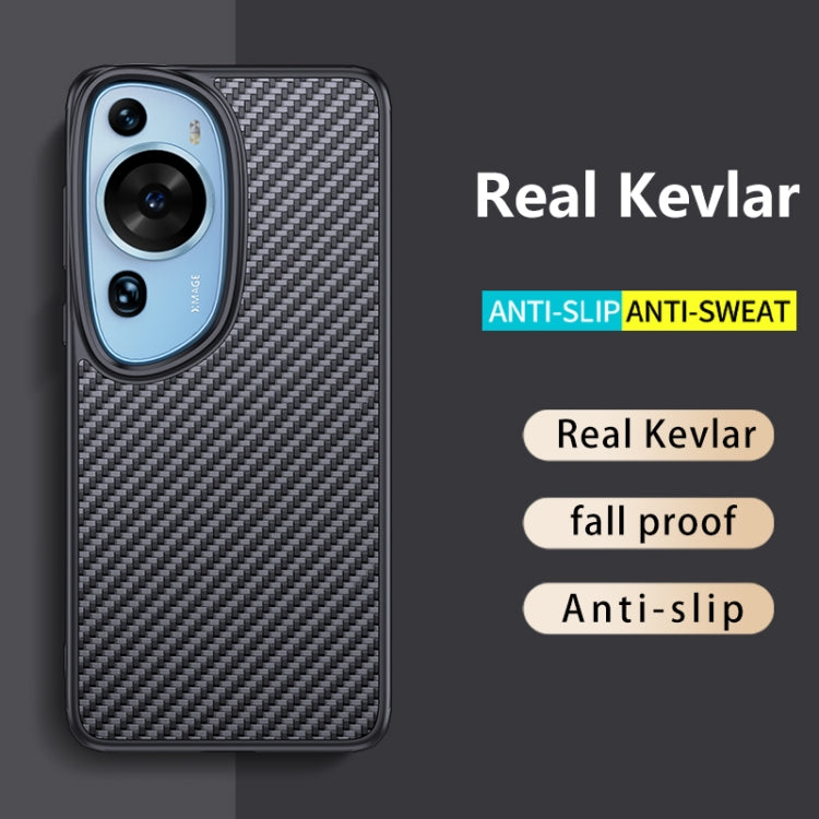 For Huawei P60 Art wlons Magsafe Carbon Fiber Kevlar TPU Phone Case(Black) - Huawei Cases by wlons | Online Shopping UK | buy2fix