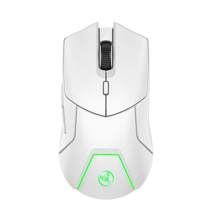 HXSJ T40 7 Keys 4000DPI Three-mode Colorful Backlight Wireless Gaming Mouse Rechargeable(White) - Wireless Mice by HXSJ | Online Shopping UK | buy2fix