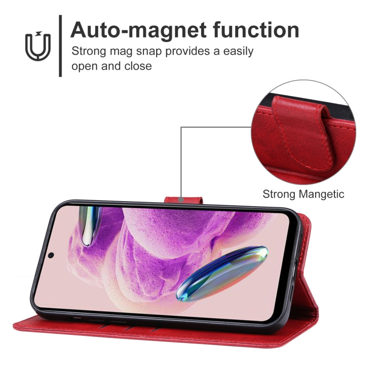 For Xiaomi Redmi Note 12S Leather Phone Case(Red) - Xiaomi Cases by buy2fix | Online Shopping UK | buy2fix