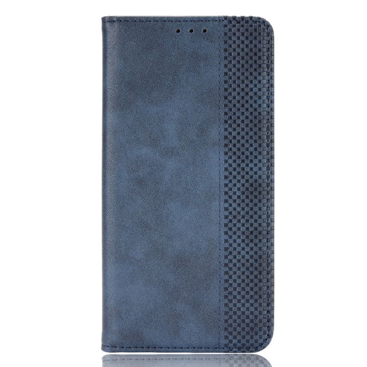 For Tecno Spark 10 Pro / K17 Magnetic Buckle Retro Texture Leather Phone Case(Blue) - Tecno Cases by buy2fix | Online Shopping UK | buy2fix