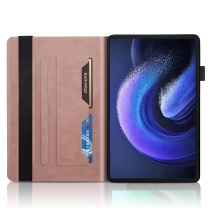 For Xiaomi Pad 6 / Pad 6 Pro Life Tree Series Horizontal Flip Leather Tablet Case(Rose Gold) -  by buy2fix | Online Shopping UK | buy2fix