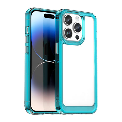 For iPhone 15 Pro Max Colorful Series Acrylic + TPU Phone Case(Transparent Blue) - iPhone 15 Pro Max Cases by buy2fix | Online Shopping UK | buy2fix