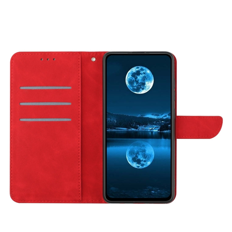 For Xiaomi POCO X5 Pro Stitching Embossed Leather Phone Case(Red) - Xiaomi Cases by buy2fix | Online Shopping UK | buy2fix