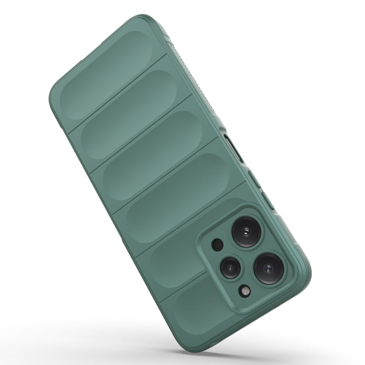 For Xiaomi Redmi 12 4G Magic Shield TPU + Flannel Phone Case(Dark Blue) - Xiaomi Cases by buy2fix | Online Shopping UK | buy2fix
