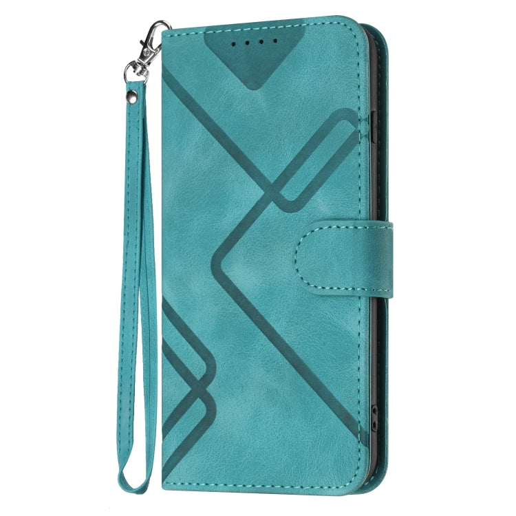 For Honor 70 Pro / 70 Pro+ Line Pattern Skin Feel Leather Phone Case(Light Blue) - Honor Cases by buy2fix | Online Shopping UK | buy2fix