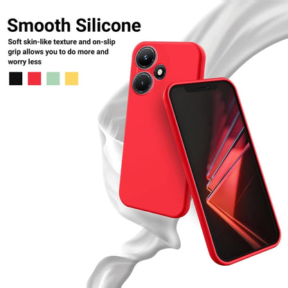 For Infinix Hot 30i Pure Color Liquid Silicone Shockproof Phone Case(Red) - Infinix Cases by buy2fix | Online Shopping UK | buy2fix