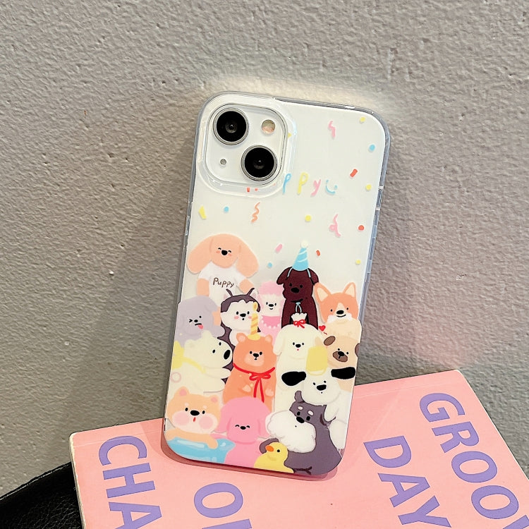 For iPhone 14 Pro IMD Cute Animal Pattern Phone Case(Dog) - iPhone 14 Pro Cases by buy2fix | Online Shopping UK | buy2fix