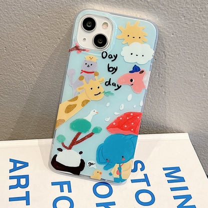For iPhone 11 Pro Max IMD Cute Animal Pattern Phone Case(Giraffe) - iPhone 11 Pro Max Cases by buy2fix | Online Shopping UK | buy2fix