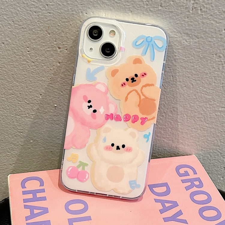 For iPhone 11 IMD Cute Animal Pattern Phone Case(Bear) - iPhone 11 Cases by buy2fix | Online Shopping UK | buy2fix