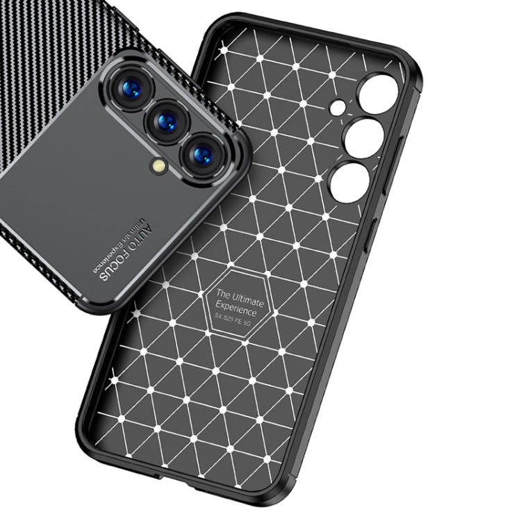 For Samsung Galaxy S23 FE 5G Carbon Fiber Texture Shockproof TPU Phone Case(Black) - Galaxy S23 FE 5G Cases by buy2fix | Online Shopping UK | buy2fix