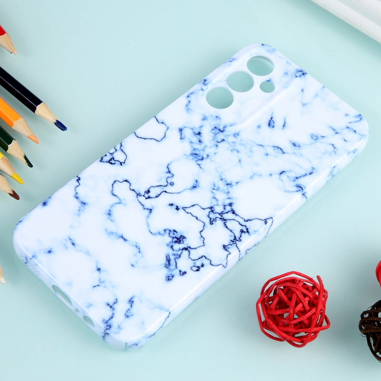 For Samsung Galaxy S22 Ultra 5G Marble Pattern Phone Case(Blue White) - Galaxy S22 Ultra 5G Cases by buy2fix | Online Shopping UK | buy2fix