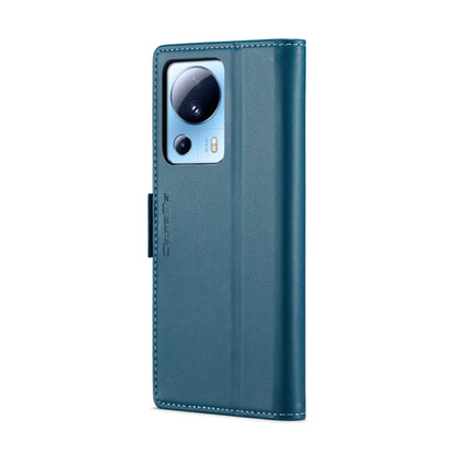For Xiaomi 13 Lite CaseMe 023 Butterfly Buckle Litchi Texture RFID Anti-theft Leather Phone Case(Blue) - 13 Lite Cases by CaseMe | Online Shopping UK | buy2fix