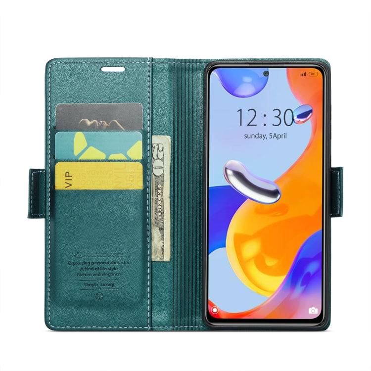 CaseMe 023 Butterfly Buckle Litchi Texture RFID Anti-theft Leather Phone Case For Xiaomi Redmi Note 11 Pro 5G Global/Redmi Note 11 Pro Global(Pearly Blue) - Redmi Note 11 Pro Case by CaseMe | Online Shopping UK | buy2fix